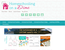 Tablet Screenshot of homeschoolingonadime.com
